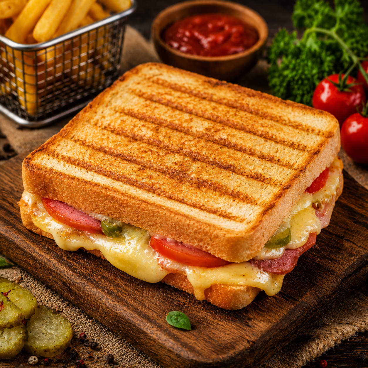 Karışık Kare Tost